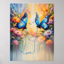 Suche nach liebe ist wie ein schmetterling poster Romantik