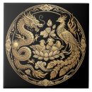 Suche nach schwarzer drache fliesen Gold