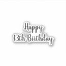 Suche nach 13 geburtstag aufkleber Geburtstagsticker