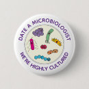Suche nach bakterien buttons Mikrobiologe