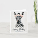 Suche nach niedlicher zebra karten Geburtskarte