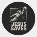 Suche nach jesus rettet aufkleber Torwart