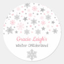 Suche nach rosa schneeflocken aufkleber Gastgeschenkanhänger