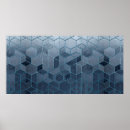 Suche nach geometrische abstraktion poster Blau