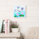 Suche nach wasserlilien poster wanduhren Blau