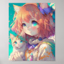 Suche nach anime girls poster Katze