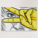 Suche nach gesicht puzzle Hände