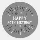 Suche nach glücklicher 40 geburtstag aufkleber Modern