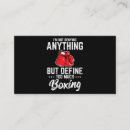 Suche nach boxing visitenkarten Boxklub