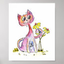 Suche nach katze mit blumen poster Cat