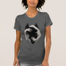 Suche nach schwarzer wolf tshirts Für sie