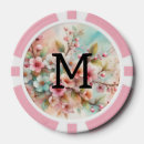 Suche nach rosa blumen poker chips Monogramm