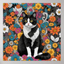 Suche nach katze mit blumen poster Generativer inhalt