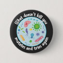 Suche nach bakterien buttons Virus