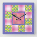 Suche nach rosa gingham wanduhren Blume