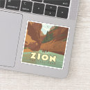 Suche nach zion nationalpark aufkleber Vintages reiseplakat