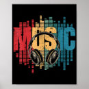 Suche nach dj kopfhörer poster Vintag