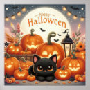 Suche nach katze und vollmond poster Halloween