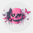 Suche nach rosa schädel aufkleber Gothic