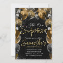 Suche nach überraschen sie 40 geburtstag einladungen Schwarz und gold