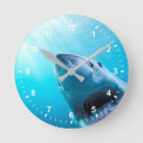 Suche nach weißer hai wanduhren Fisch