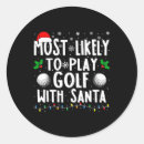 Suche nach golf spielen aufkleber Santa claus
