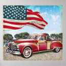 Suche nach vintages amerikanisches auto poster Flagge
