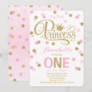Suche nach prinzessingeburtstags einladungen Rosa und gold