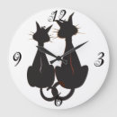Suche nach niedliche schwarze katze wanduhren Skurril