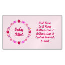 Suche nach babysitter visitenkarten Rosa