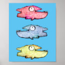 Suche nach bunte fische poster Blau