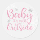 Suche nach draußen aufkleber Winterbaby dusche
