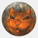 Suche nach halloween katze aufkleber Kürbis