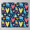 Suche nach vintages katzen poster Nahtlos