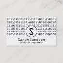 Suche nach binärer code visitenkarten Ingenieur