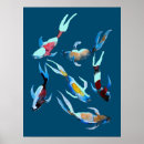 Suche nach aquarell koi poster Blau
