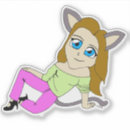 Suche nach chibi katze aufkleber Rosa