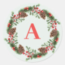 Suche nach eleganter weihnachtskranz aufkleber Monogramm