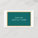 Suche nach substitute teacher visitenkarten Ersatzlehrer