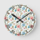 Suche nach blumenmuster wanduhren Botanisch