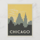 Suche nach chicago skyline postkarten Retro