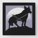 Suche nach wolf silhouette wanduhren Tier