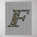 Suche nach monogramm f poster Für sie