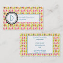 Suche nach buntes muster visitenkarten Monogramm