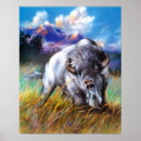 Suche nach weißer bison poster Aquarell