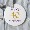 Suche nach 40 geburtstag buttons Elegant