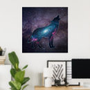 Suche nach heulender wolf poster Kosmisch