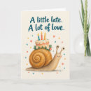 Suche nach verspätet geburtstag karten Schnecke