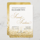 Suche nach gold and white birthday einladungen Glitzer
