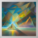 Suche nach bunte dreiecke poster Blau